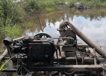 Puluhan Set Dompeng Dan Belasan Unit Exavator Bebas Lakukan PETI