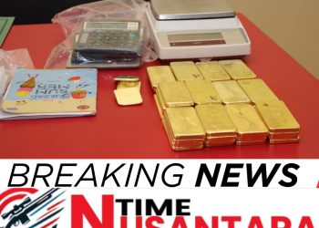 Polresta Pontianak Timbang 47 Keping Emas Sitaan Terkait Dua Laporan Polisi dengan total berat 32,9 kilogram