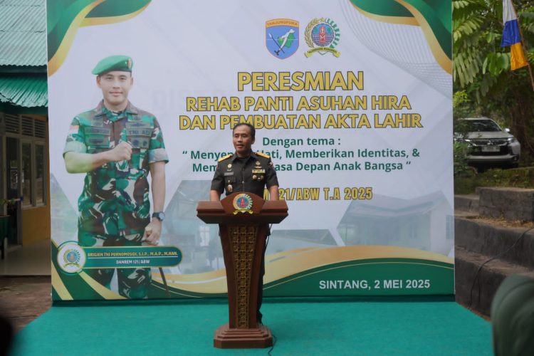 WUJUD NYATA KEPEDULIAN TNI ANAK-ANAK YANG MENJADI HARAPAN MASA DEPAN BANGSA, DANREM 121/ABW BRIGJEN TNI PURNOMOSIDI, S.I.P., M.A.P., M.HAN., RESMIKAN REHAB PANTI ASUHAN SERTA LAYANAN GRATIS BAGI ANAK-ANAK YANG BELUM MEMPUNYAI AKTA LAHIR
