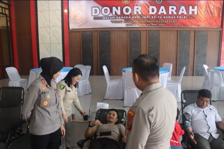 Polresta Deli Serdang Gelar Donor Darah Sambut Hari Jadi ke-74 Humas Polri