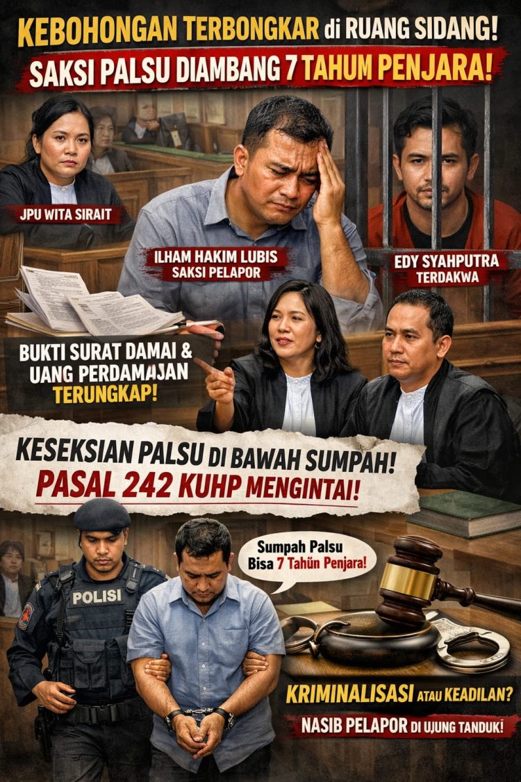 Ruang Sidang Jadi Panggung Kebusukan! Dugaan Sumpah Palsu Dibongkar, Pelapor Edy Syahputra di Ambang 7 Tahun BUI