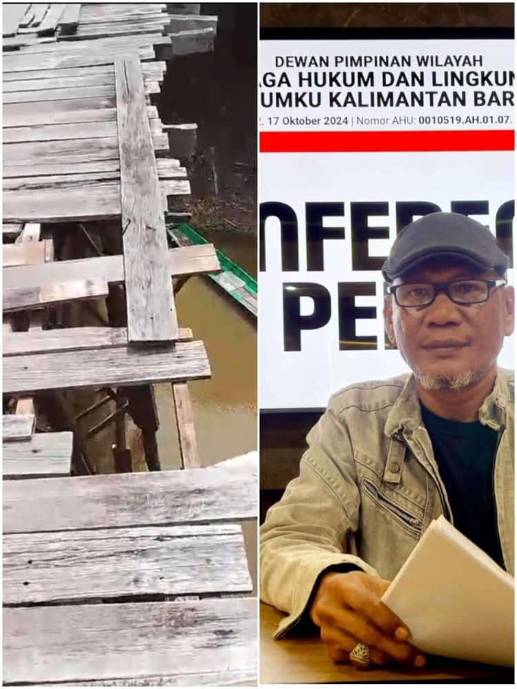 Jembatan Penghubung dua desa Rusak Parah Warga Kapuas Hulu Prustasi Minta Bantuan Bapak Presiden
