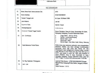 Polres Ketapang Terbitkan DPO, Buru Pelaku Penebar Teror Di Kecamatan Air Upas