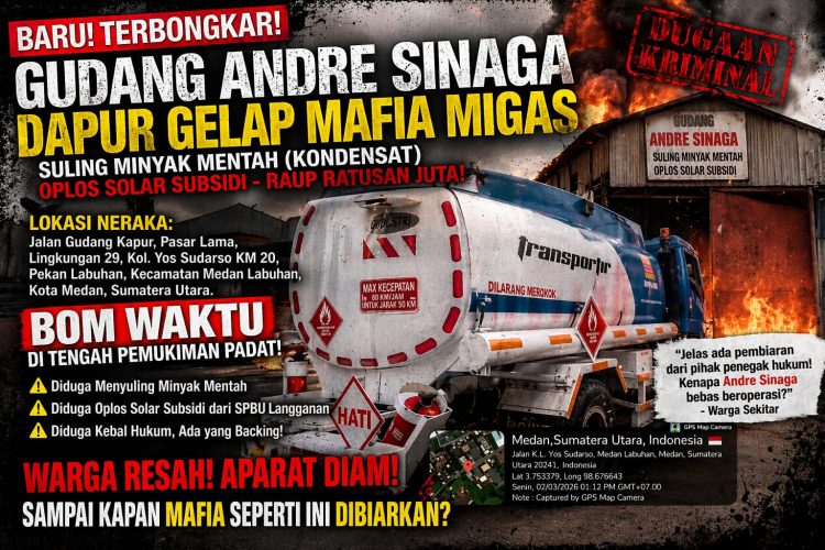 Dugaan Praktik Mafia Migas di Medan Labuhan Terungkap ke Permukaan, Gudang yang Dikaitkan dengan Andre Sinaga Disebut Raup Ratusan Juta dari Oplosan Solar Subsidi, Penegakan Hukum Jadi Sorotan